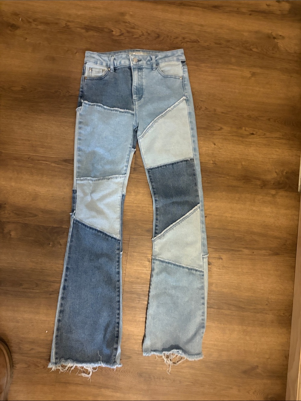 Tractr Kids Patchwork Flare Jeans